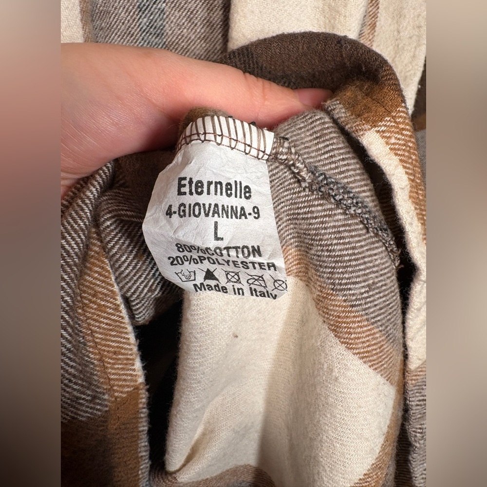 Eternelle Giovanna Plaid Dress in Brown and Cream - Picture 6 of 6